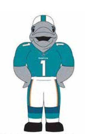 Miami Dolphins 7 Ft Tall Inflatable Mascot