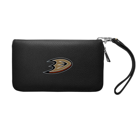 Anaheim Ducks Zip Organizer Wallet Pebble (Black)