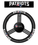 NFL New England Patriots Leather Steering Wheel Cover