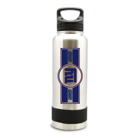 NEW YORK GIANTS SS STAINLESS STEEL DOUBLE WALL INSULATED THERMO WATER BOTTLE  - (34 oz)
