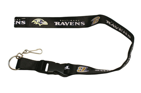 Baltimore Ravens Lanyard - Breakaway with Key Ring - Black