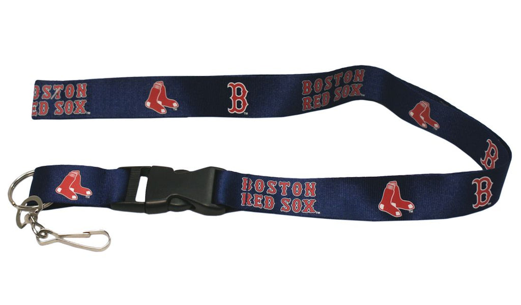 BOSTON RED SOX BOTTLE OPENER LANYARD KEYCHAIN KEYRING WITH CLIP BREAKAWAY  STYLE