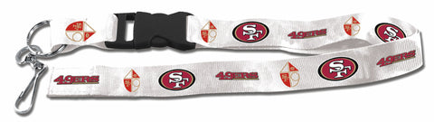San Francisco 49ers Lanyard - Breakaway with Key Ring - Retro Style