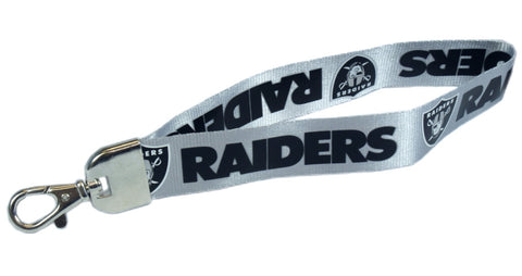 Oakland Raiders Lanyard  Wristlet Silver