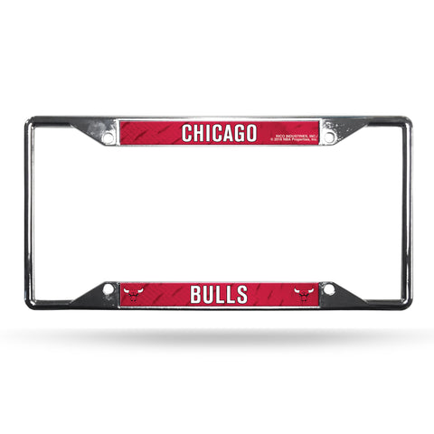 Chicago Bulls License Plate Frame Chrome EZ View