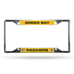 Green Bay Packers License Plate Frame Chrome EZ View