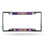 Los Angeles Lakers License Plate Frame Chrome EZ View