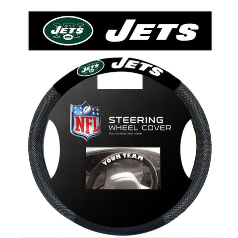 NFL New York Jets Poly-Suede Steering Wheel Cover