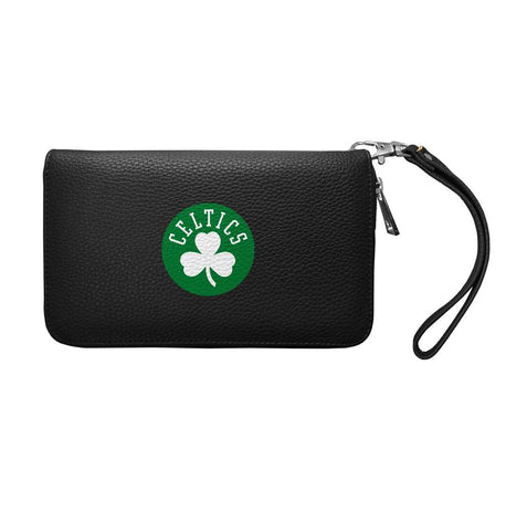 Boston Celtics Zip Organizer Wallet Pebble (Black)
