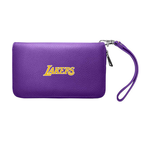 Los Angeles Lakers Zip Organizer Wallet Pebble (Purple)