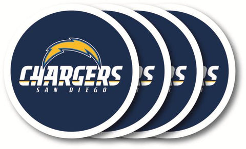 SAN DIEGO CHARGERS COASTER SET 4-PK.