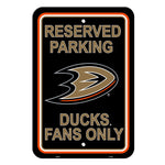 NHL Anaheim Ducks Reserved Parking Sign