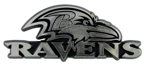 Baltimore Ravens Auto Emblem - Silver
