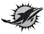 Miami Dolphins Auto Emblem - Rhinestone Bling