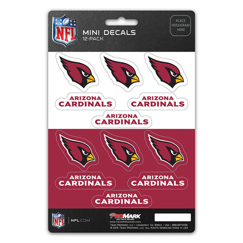 Arizona Cardinals Decal Set Mini 12 Pack