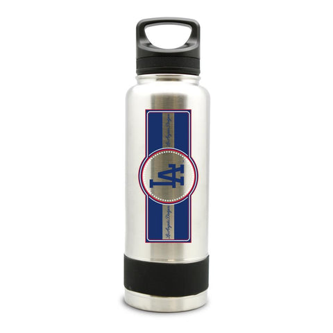 LOS ANGELES DODGERS SS STAINLESS STEEL DOUBLE WALL INSULATED THERMO WATER BOTTLE  - (34 oz)