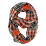 Cleveland Browns Scarf Infinity Style Plaid Design