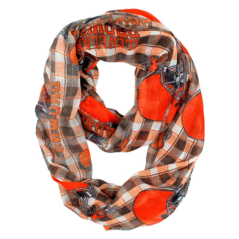 Cleveland Browns Infinity Scarf - Plaid