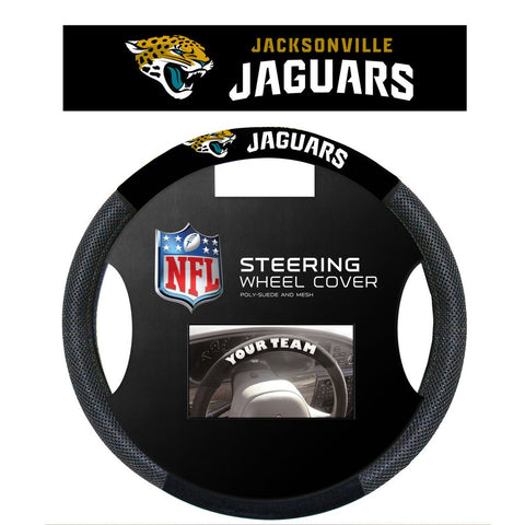 NFL Jacksonville Jaguars Poly-Suede Steering Wheel Cover