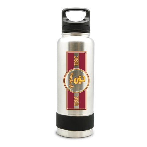 UNIV. OF SO. CALIFORNIA SS STAINLESS STEEL DOUBLE WALL INSULATED THERMO WATER BOTTLE  - (34 oz)