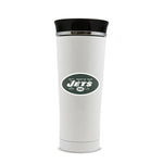NEW YORK JETS STAINLESS STEEL LEAK PROOF FREE FLOW THERMO MUG 18 OZ.