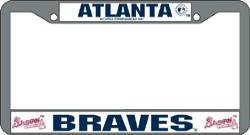Atlanta Braves License Plate Frame Chrome