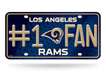 Los Angeles Rams License Plate #1 Fan Alternate