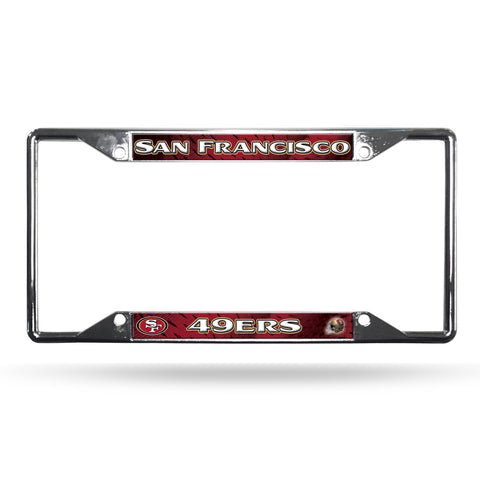 San Francisco 49ers License Plate Frame Chrome EZ View