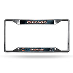 Chicago Bears License Plate Frame Chrome EZ View