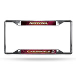 Arizona Cardinals License Plate Frame Chrome EZ View