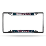 Houston Texans License Plate Frame Chrome EZ View