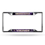 Minnesota Vikings License Plate Frame Chrome EZ View