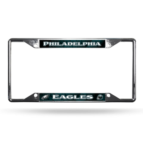Philadelphia Eagles License Plate Frame Chrome EZ View