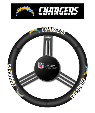 NFL San Diego Chargers Leather Steering Wheel Cover