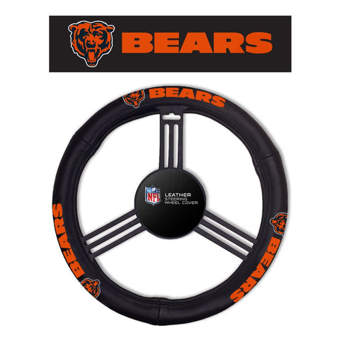 NFL Chicago Bears Leather Steering Wheel Cover