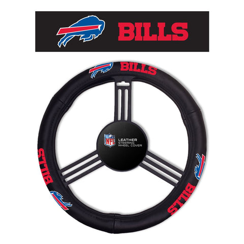 NFL Buffalo Bills Leather Steering Wheel Cover