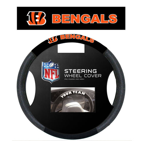 NFL Cincinnati Bengals Poly-Suede Steering Wheel Cover