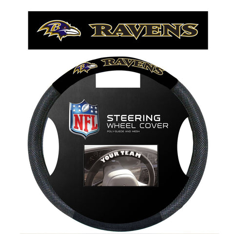 NFL Baltimore Ravens Poly-Suede Steering Wheel Cover