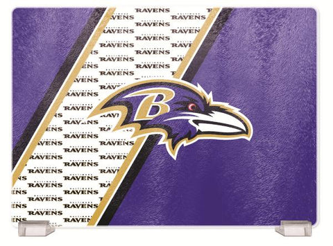 BALTIMORE RAVENS TEMPERED GLASS CUTTING BOARD