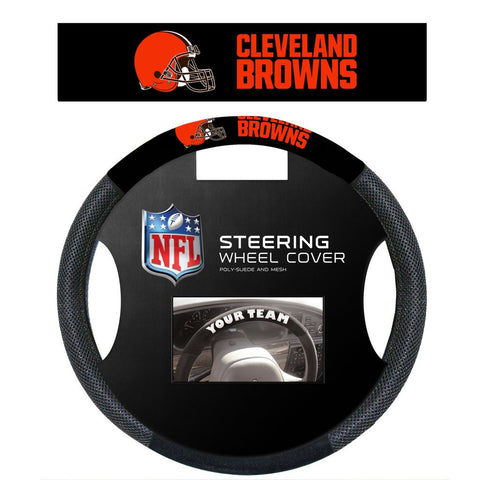 NFL Cleveland Browns Poly-Suede Steering Wheel Cover