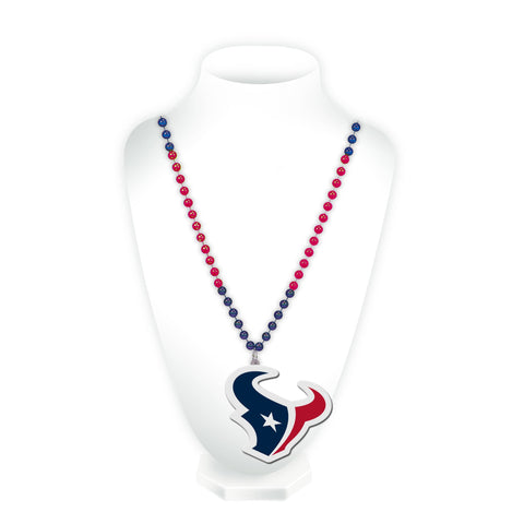 Texans Sport Beads With Medallion