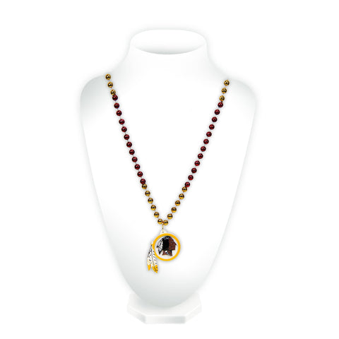 Redskins Sport Beads With Medallion