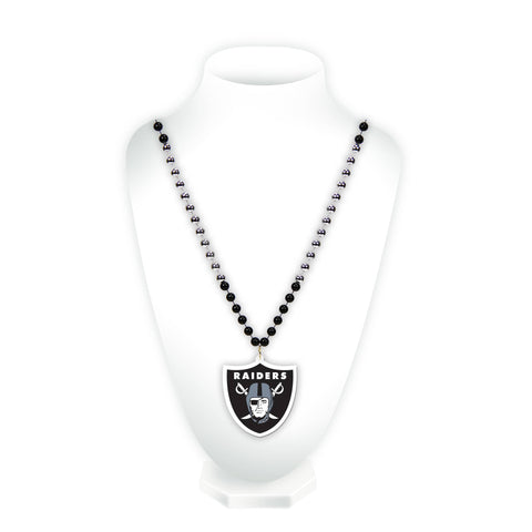 Raiders Sport Beads With Medallion