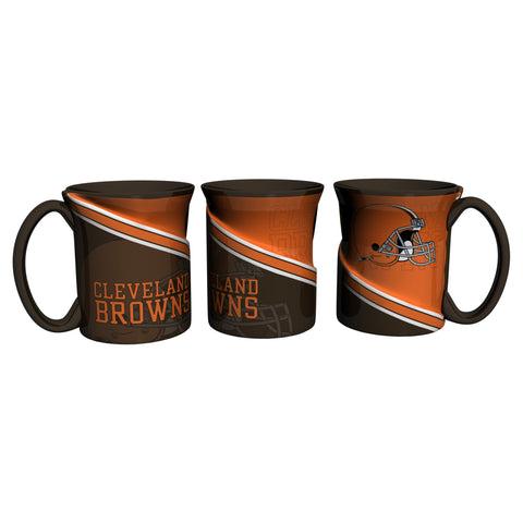 Cleveland Browns 18Oz Sculpted Ceramic Twist Mugs