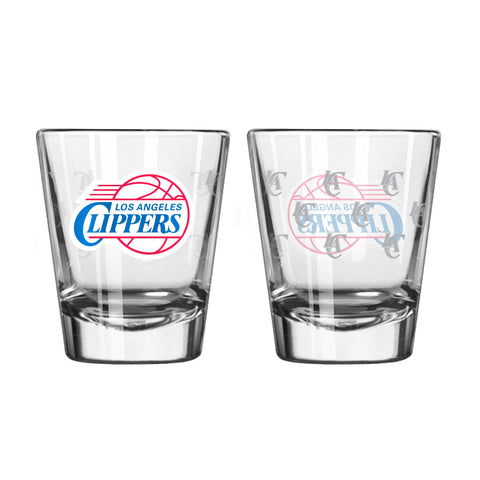 Los Angeles Clippers 2Oz Satin Etch Shot Glasses