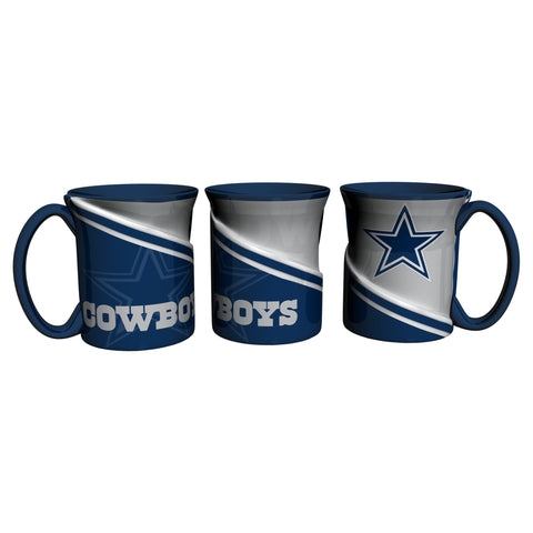 Dallas Cowboys 18Oz Sculpted Ceramic Twist Mugs