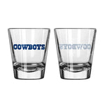 Dallas Cowboys 2Oz Satin Etch Shot Glasses