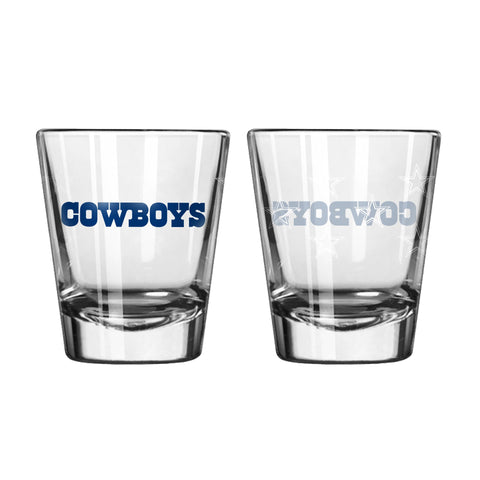 Dallas Cowboys 2Oz Satin Etch Shot Glasses