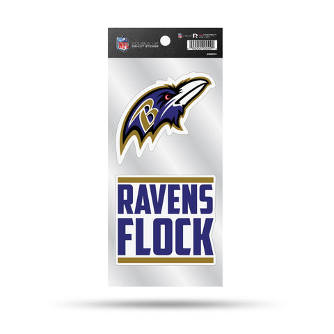 Ravens Double Up Die Cut Sticker