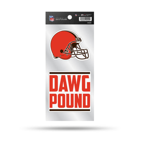 Browns Double Up Die Cut Sticker